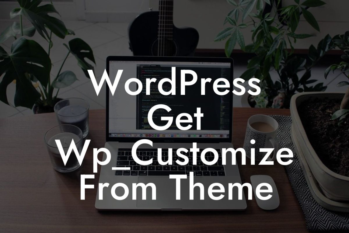 WordPress Get Wp_Customize From Theme