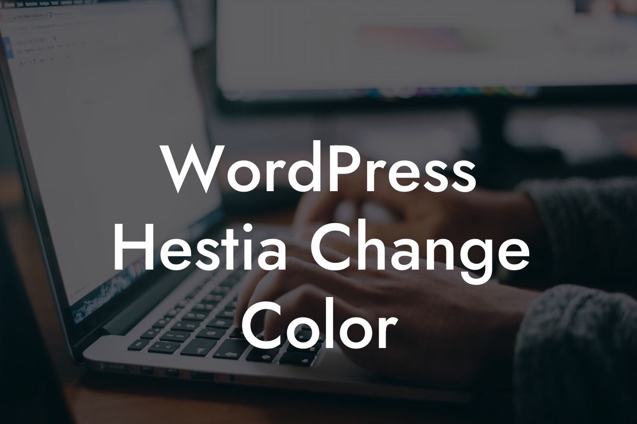 WordPress Hestia Change Color