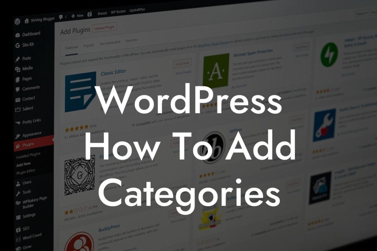 WordPress How To Add Categories