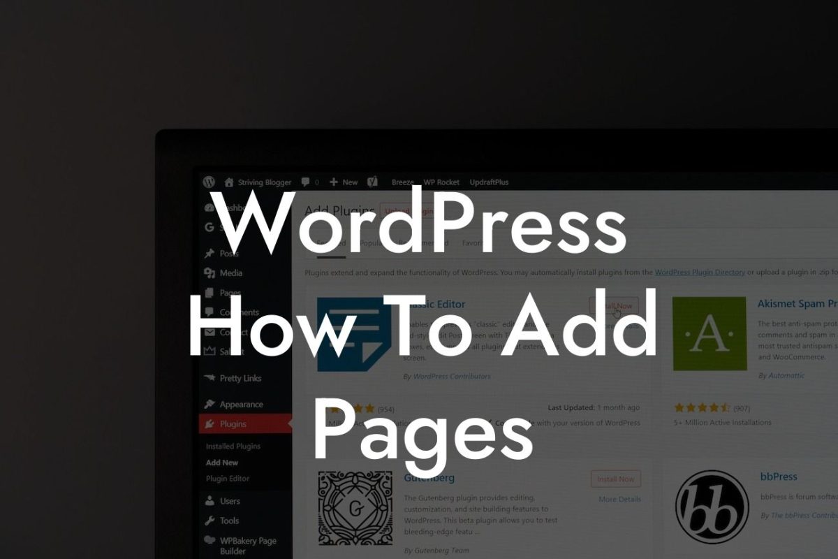 WordPress How To Add Pages