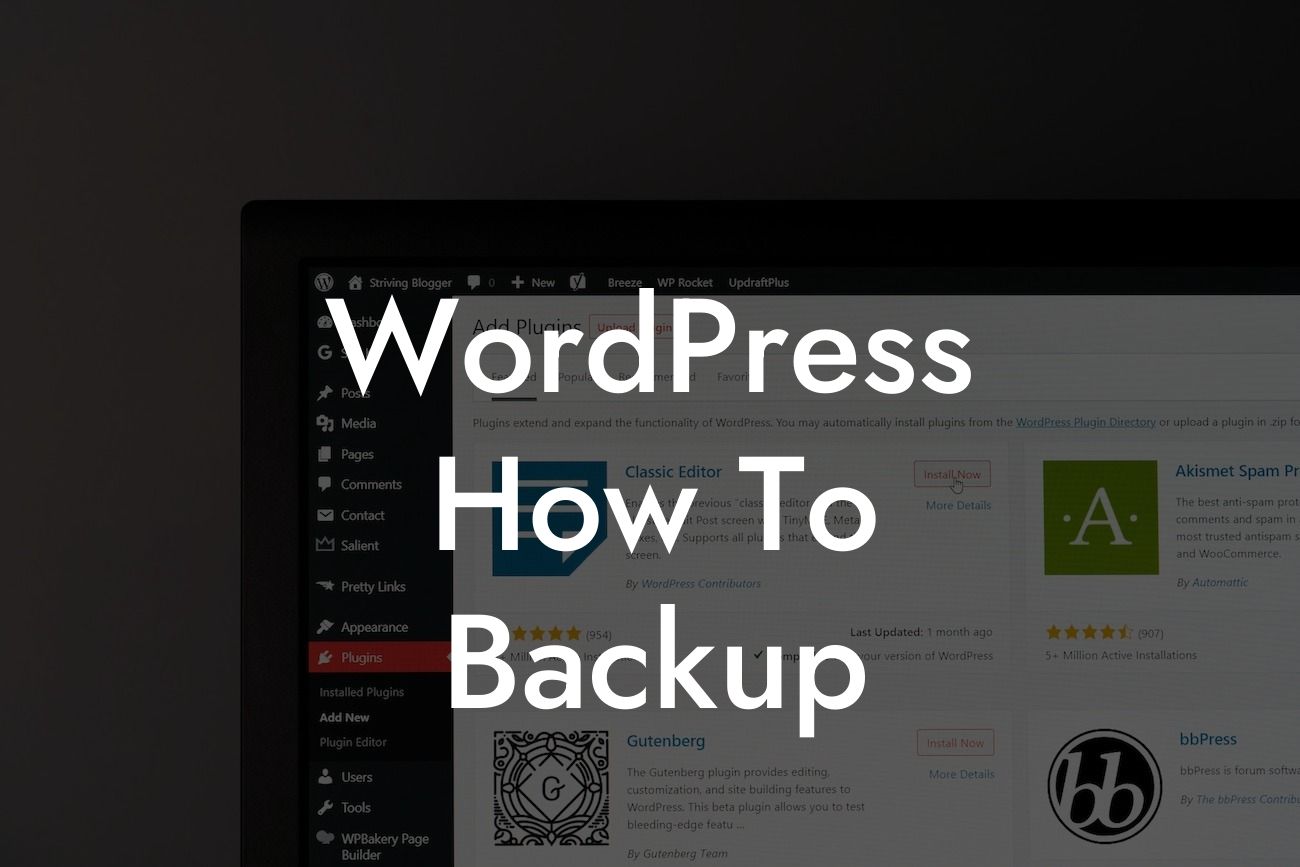 WordPress How To Backup