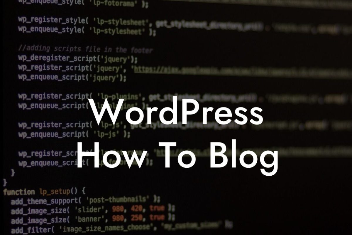 WordPress How To Blog