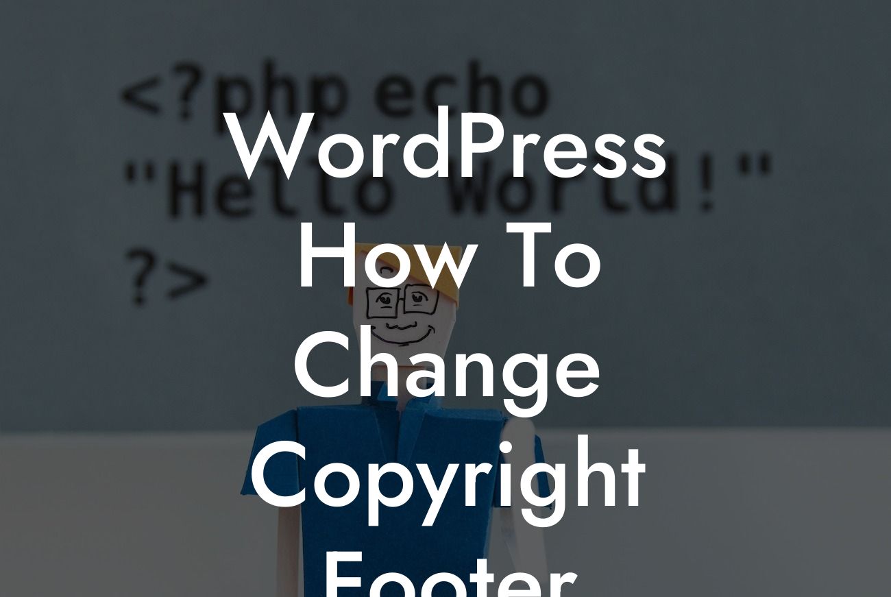 WordPress How To Change Copyright Footer