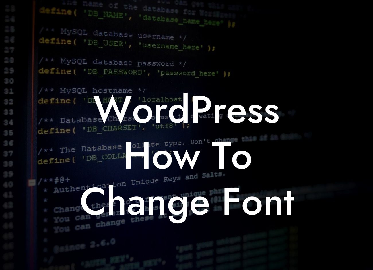 WordPress How To Change Font