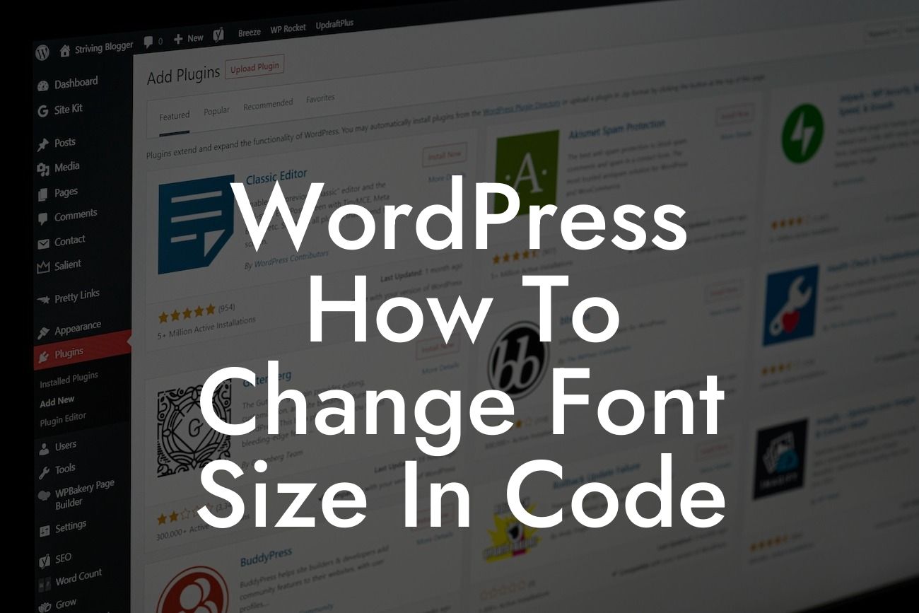 WordPress How To Change Font Size In Code