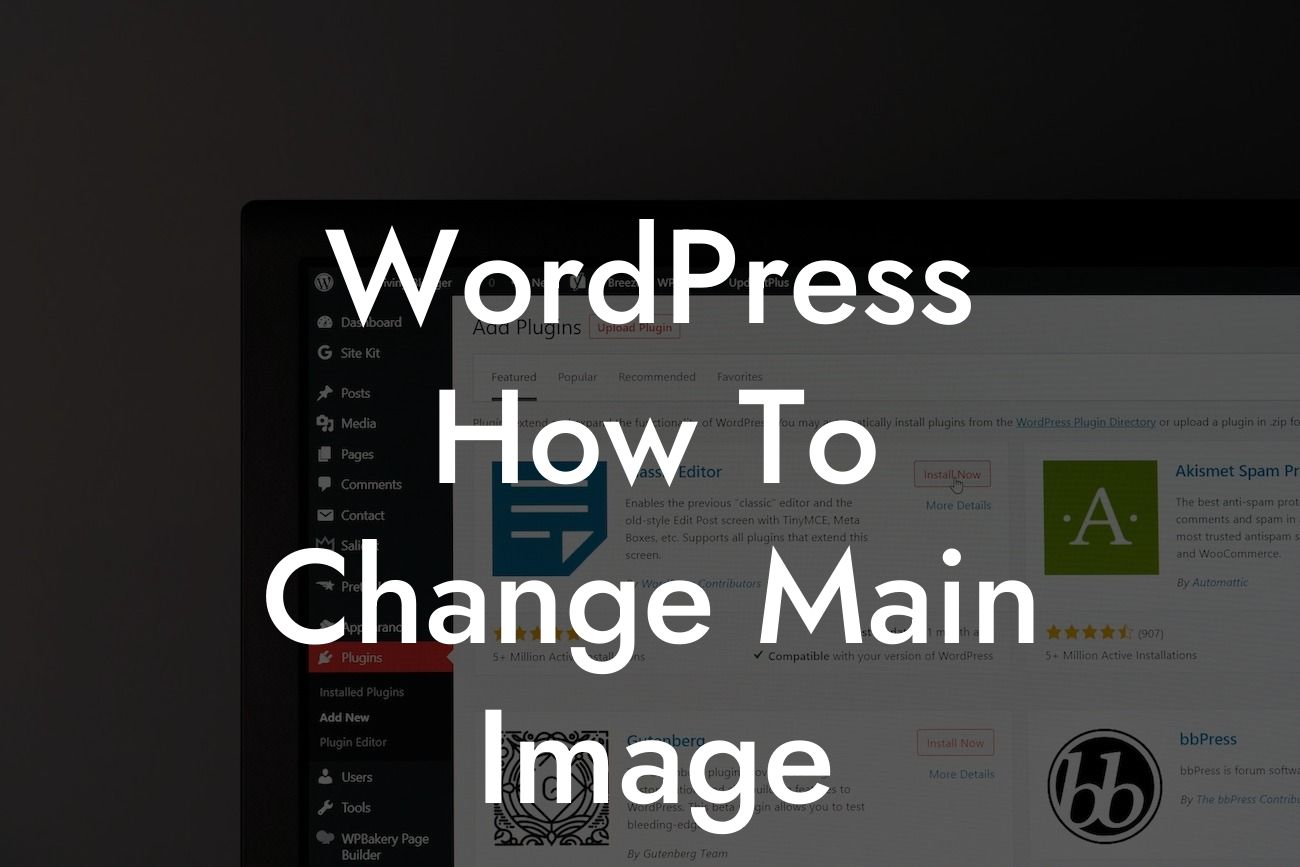 WordPress How To Change Main Image