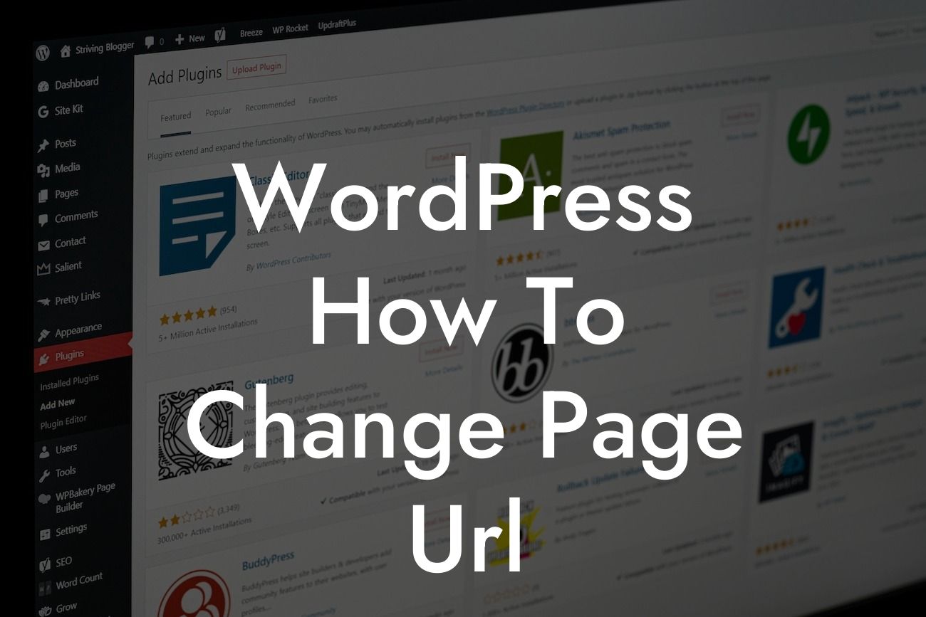 WordPress How To Change Page Url