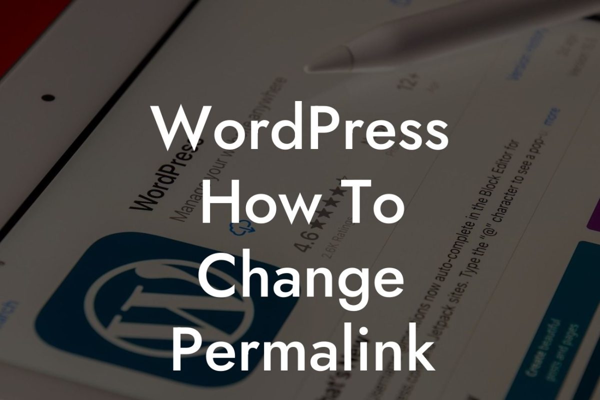 WordPress How To Change Permalink