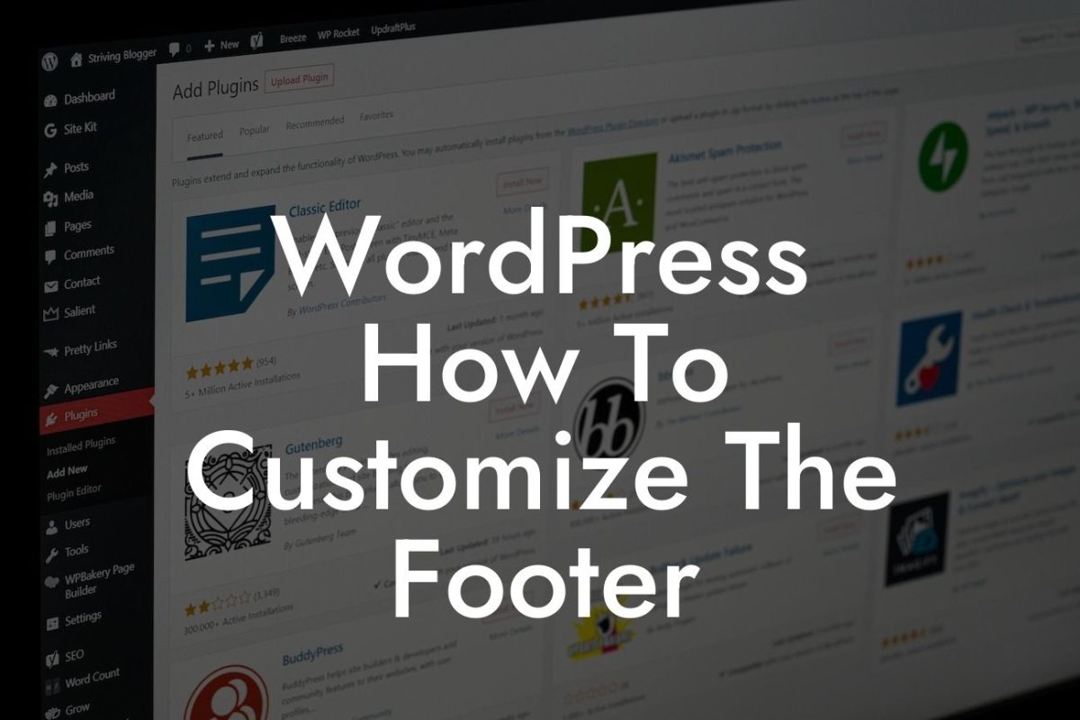 WordPress How To Customize The Footer