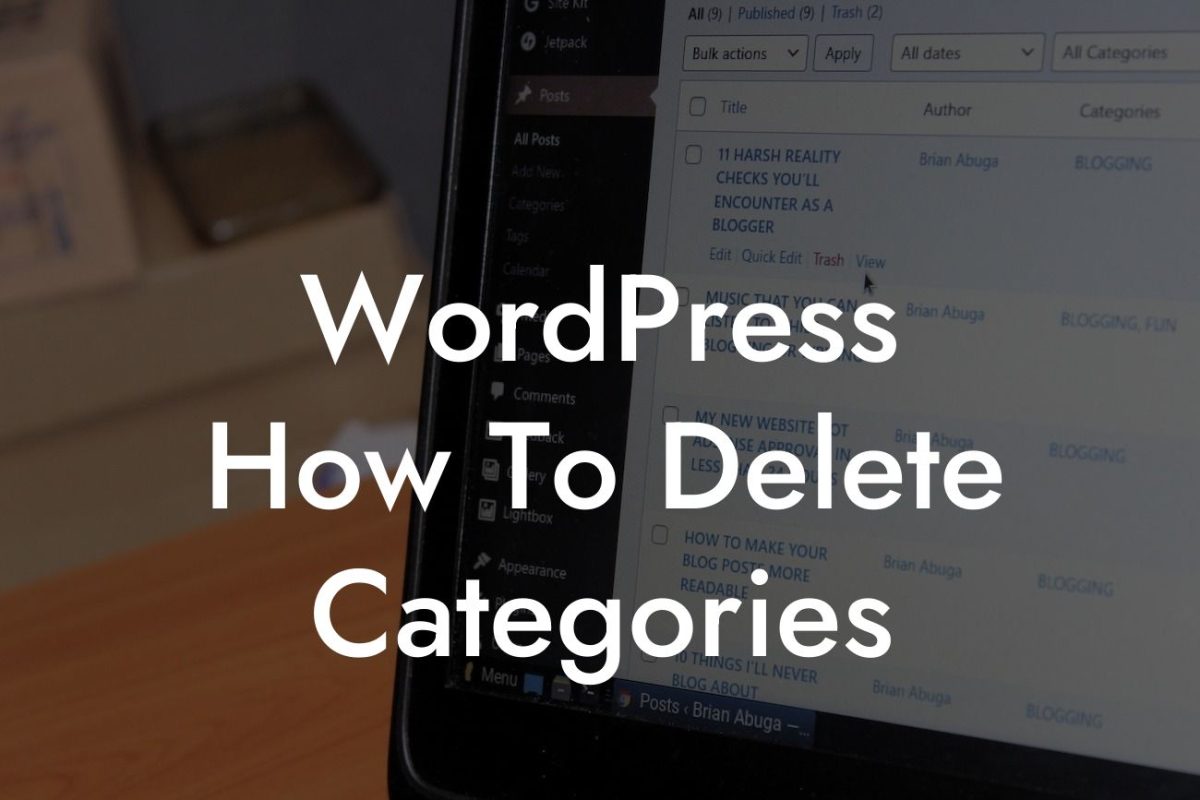 WordPress How To Delete Categories