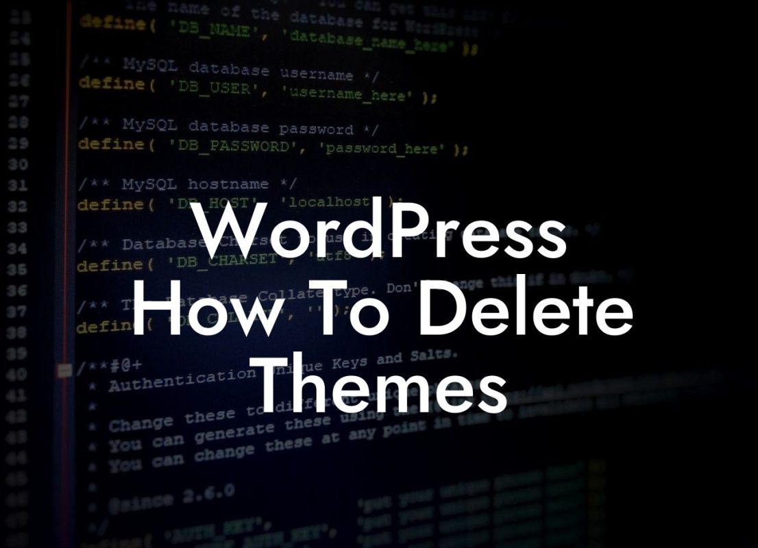 WordPress How To Delete Themes