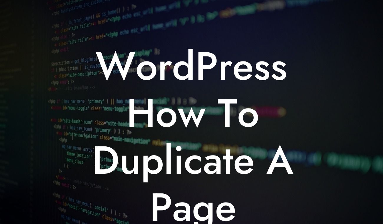 WordPress How To Duplicate A Page