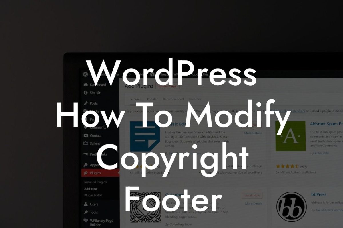 WordPress How To Modify Copyright Footer
