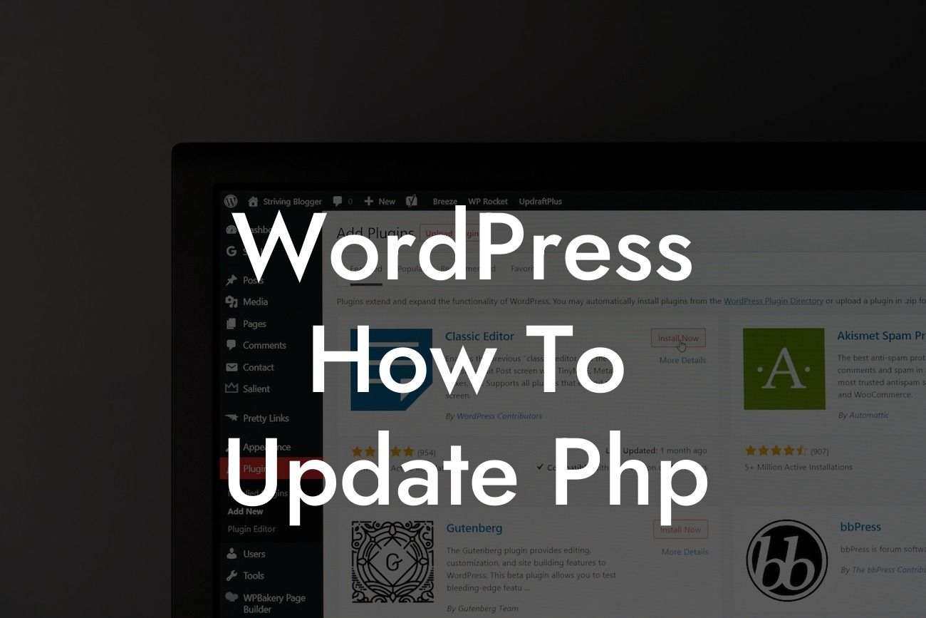WordPress How To Update Php