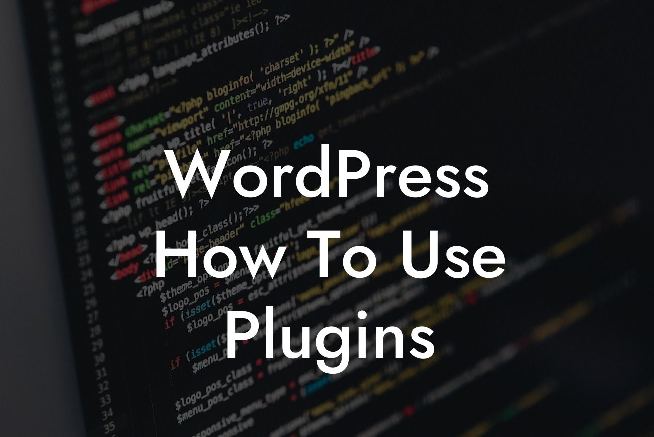 WordPress How To Use Plugins