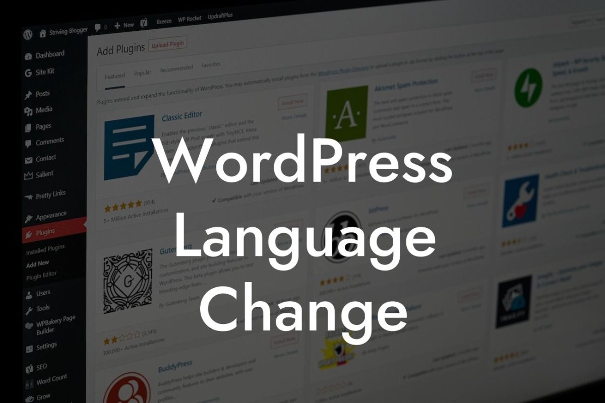 WordPress Language Change