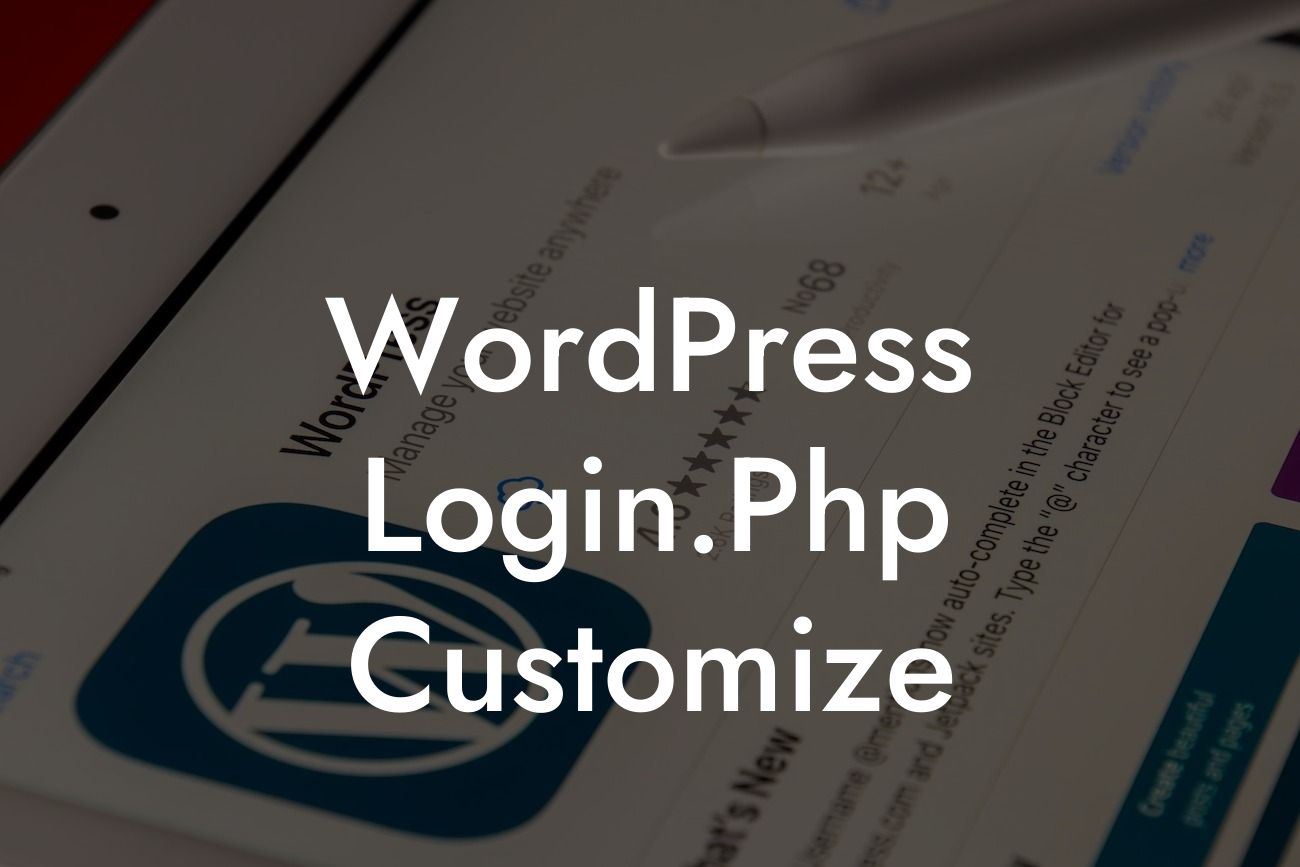 WordPress Login.Php Customize