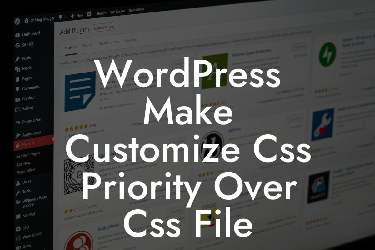 WordPress Make Customize Css Priority Over Css File