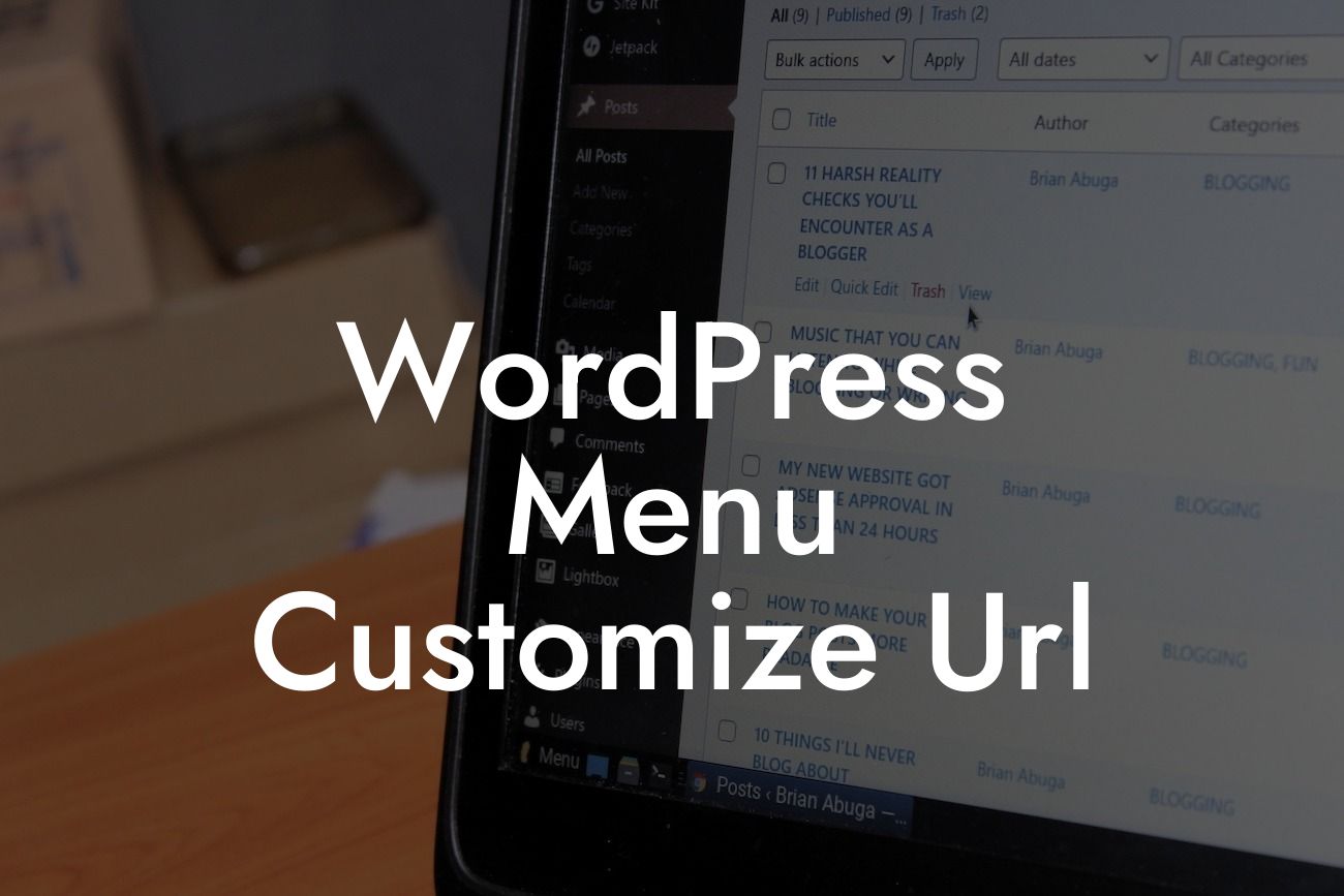 WordPress Menu Customize Url