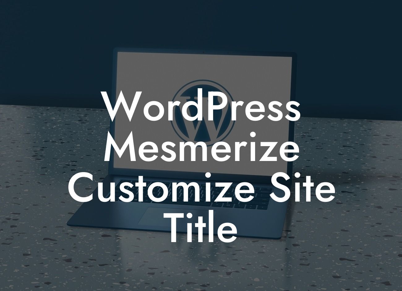 WordPress Mesmerize Customize Site Title