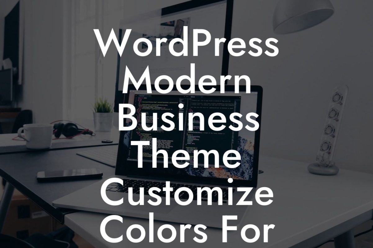 WordPress Modern Business Theme Customize Colors For Menu