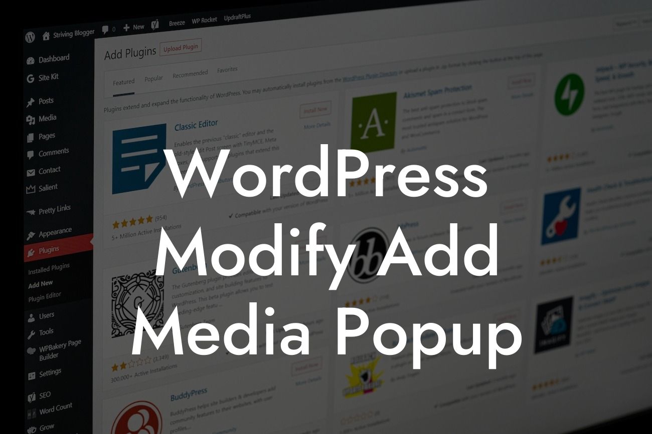 WordPress Modify Add Media Popup