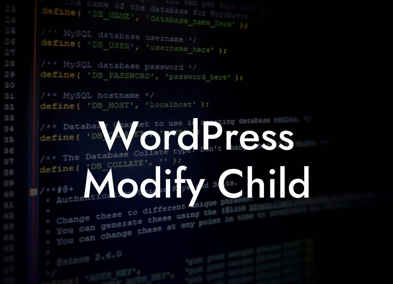 WordPress Modify Child