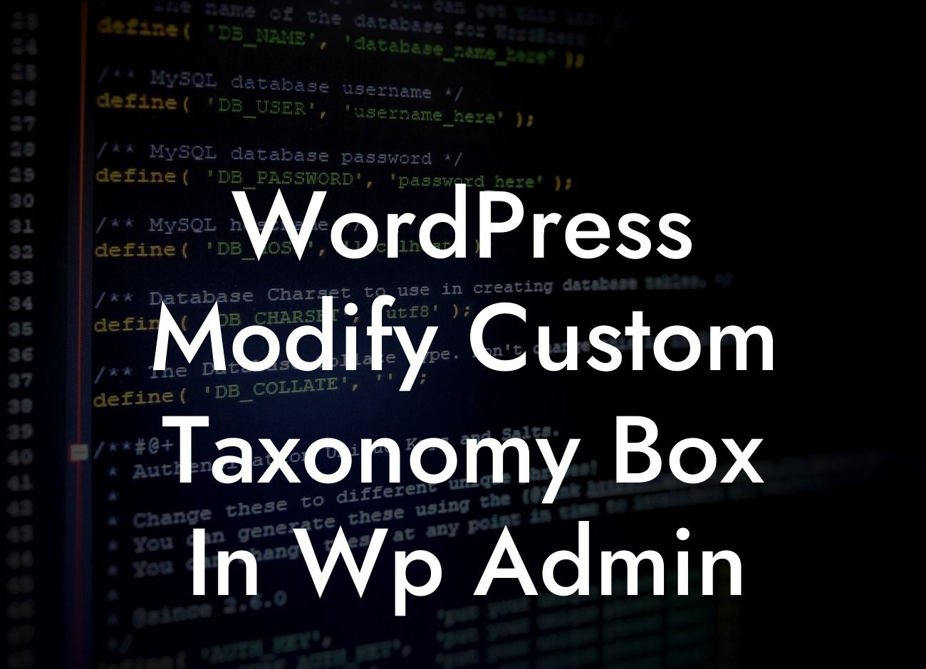 WordPress Modify Custom Taxonomy Box In Wp Admin