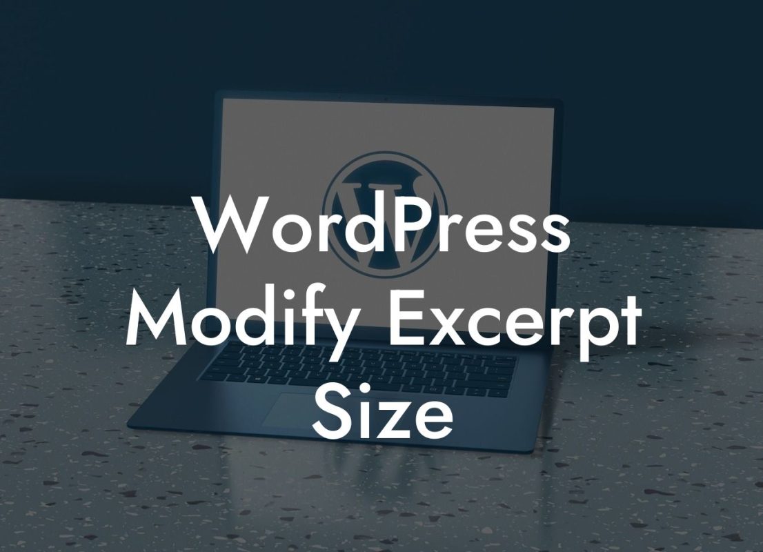 WordPress Modify Excerpt Size