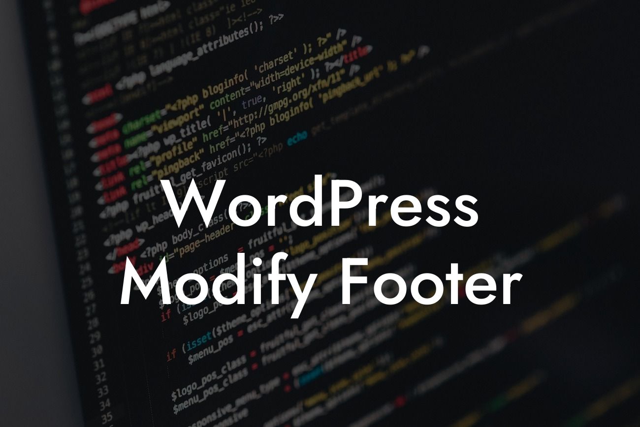 WordPress Modify Footer