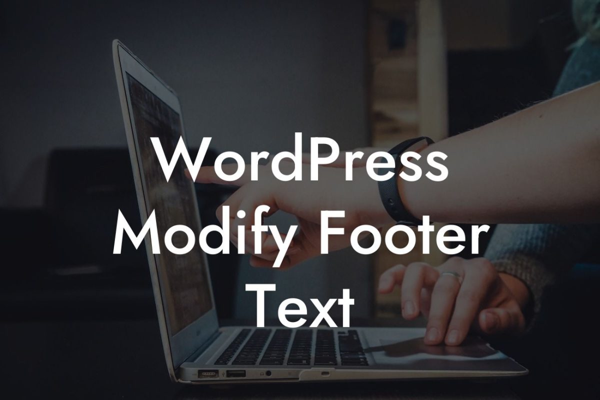 WordPress Modify Footer Text