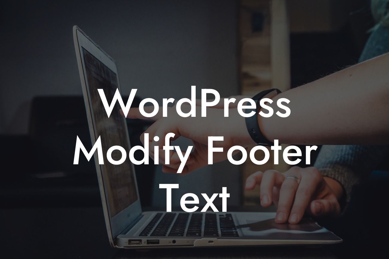 WordPress Modify Footer Text