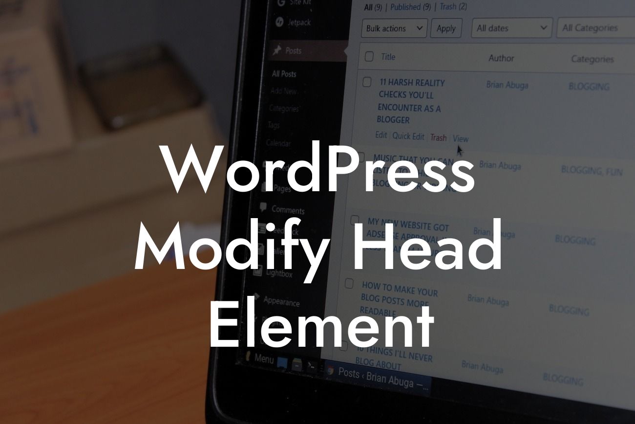 WordPress Modify Head Element