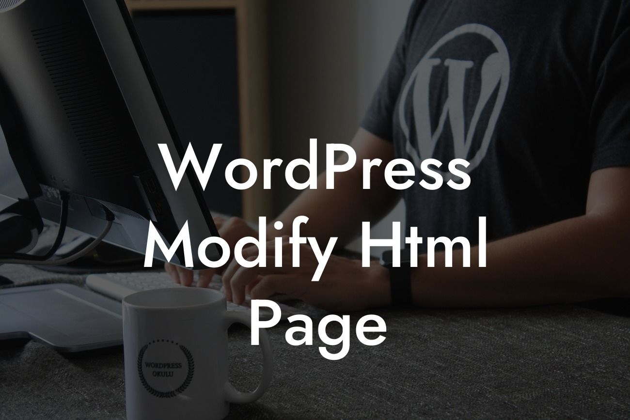 WordPress Modify Html Page