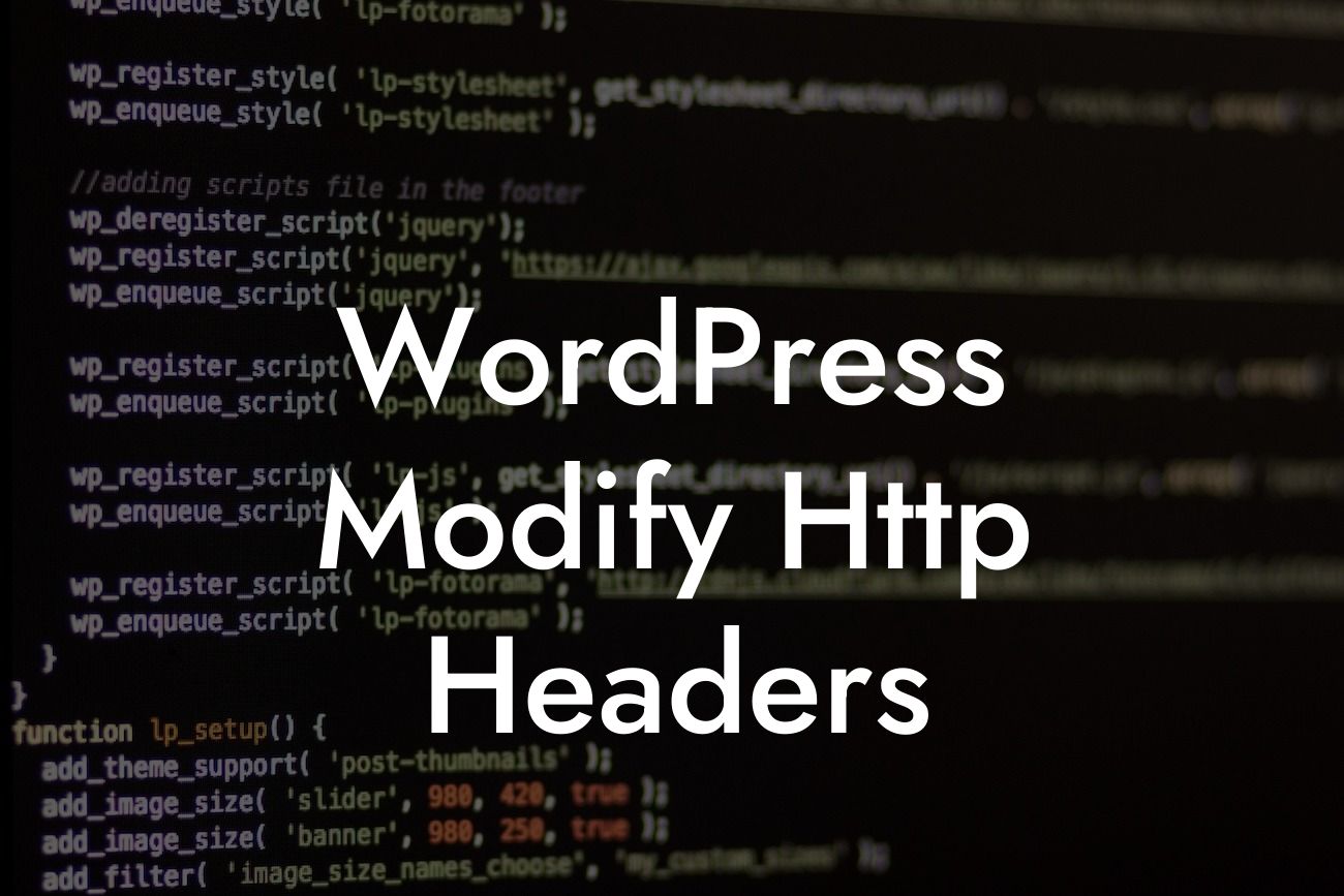 WordPress Modify Http Headers