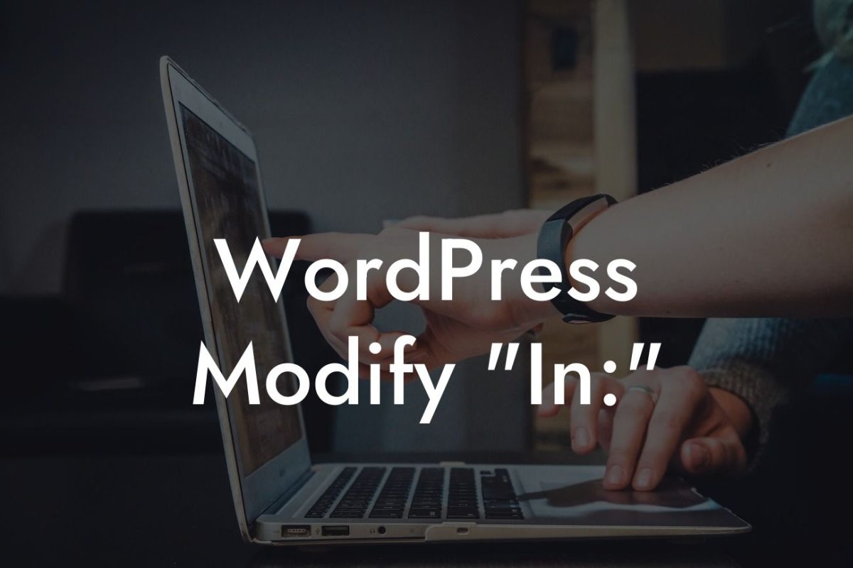 WordPress Modify "In:"