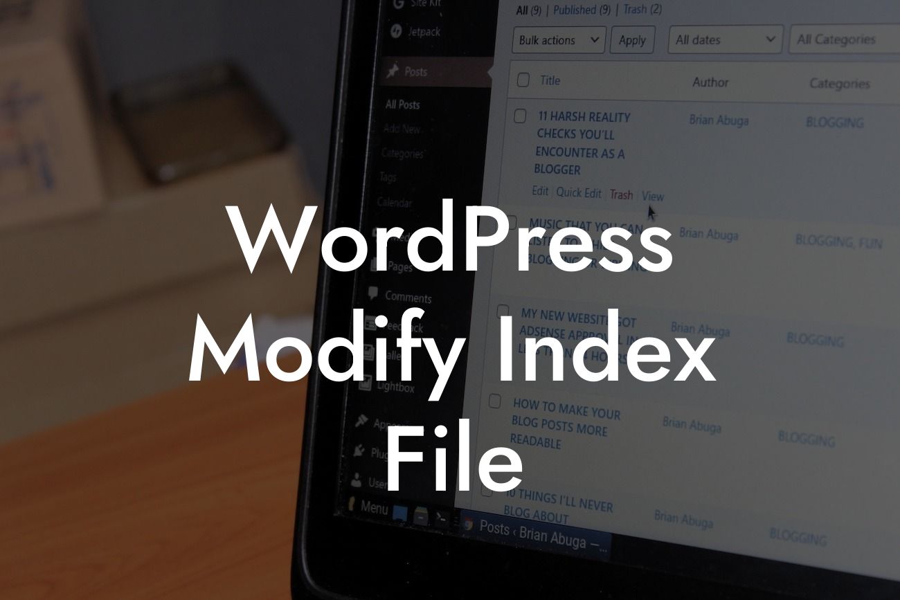 WordPress Modify Index File