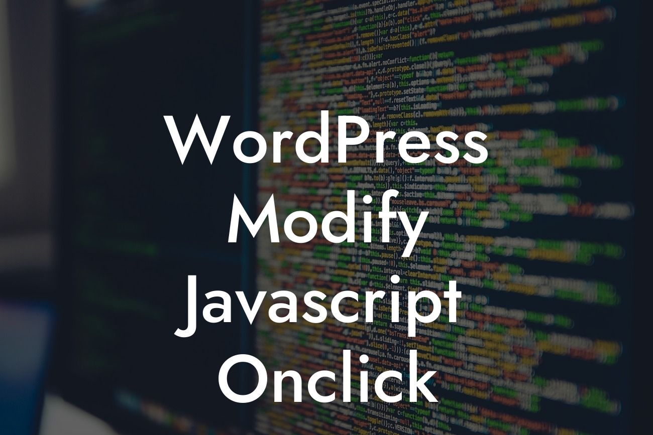 WordPress Modify Javascript Onclick