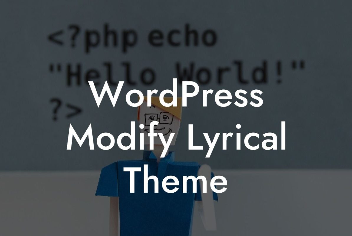 WordPress Modify Lyrical Theme