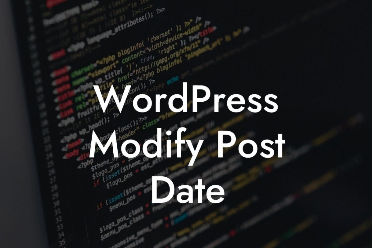 WordPress Modify Post Date