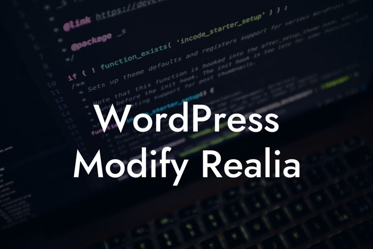 WordPress Modify Realia