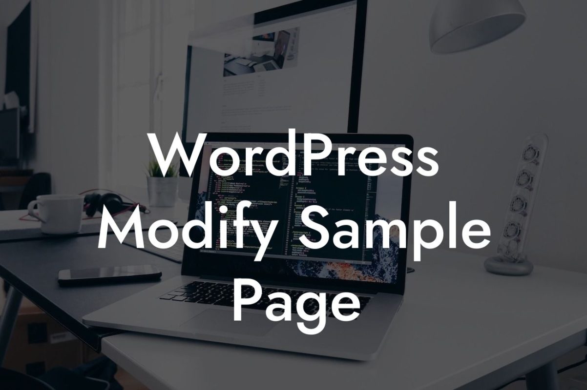 WordPress Modify Sample Page