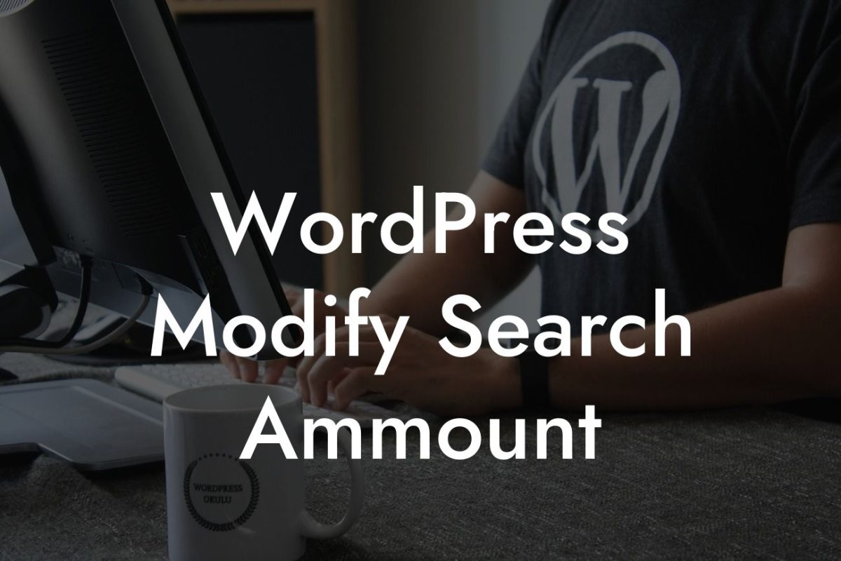 WordPress Modify Search Ammount