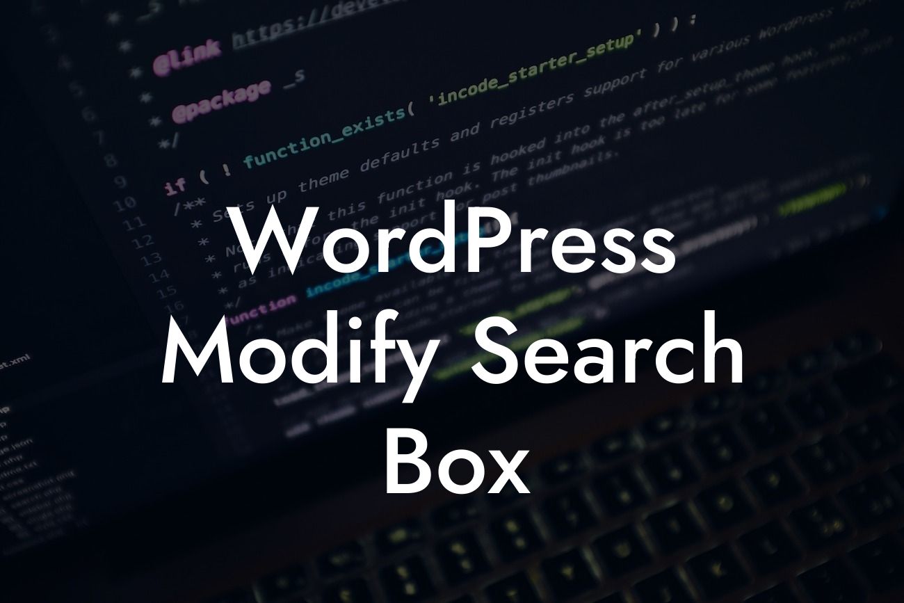 WordPress Modify Search Box