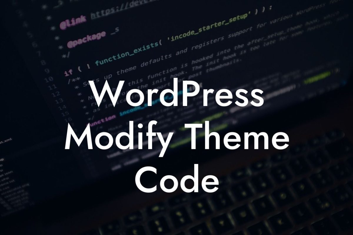 WordPress Modify Theme Code