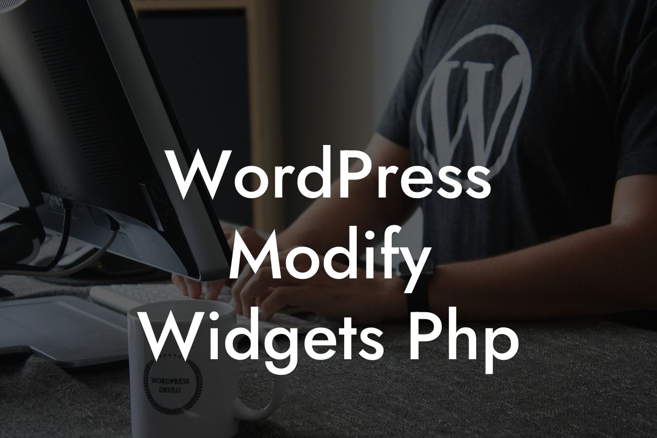 WordPress Modify Widgets Php