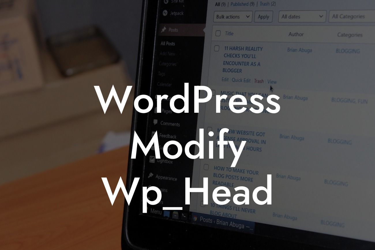 WordPress Modify Wp_Head