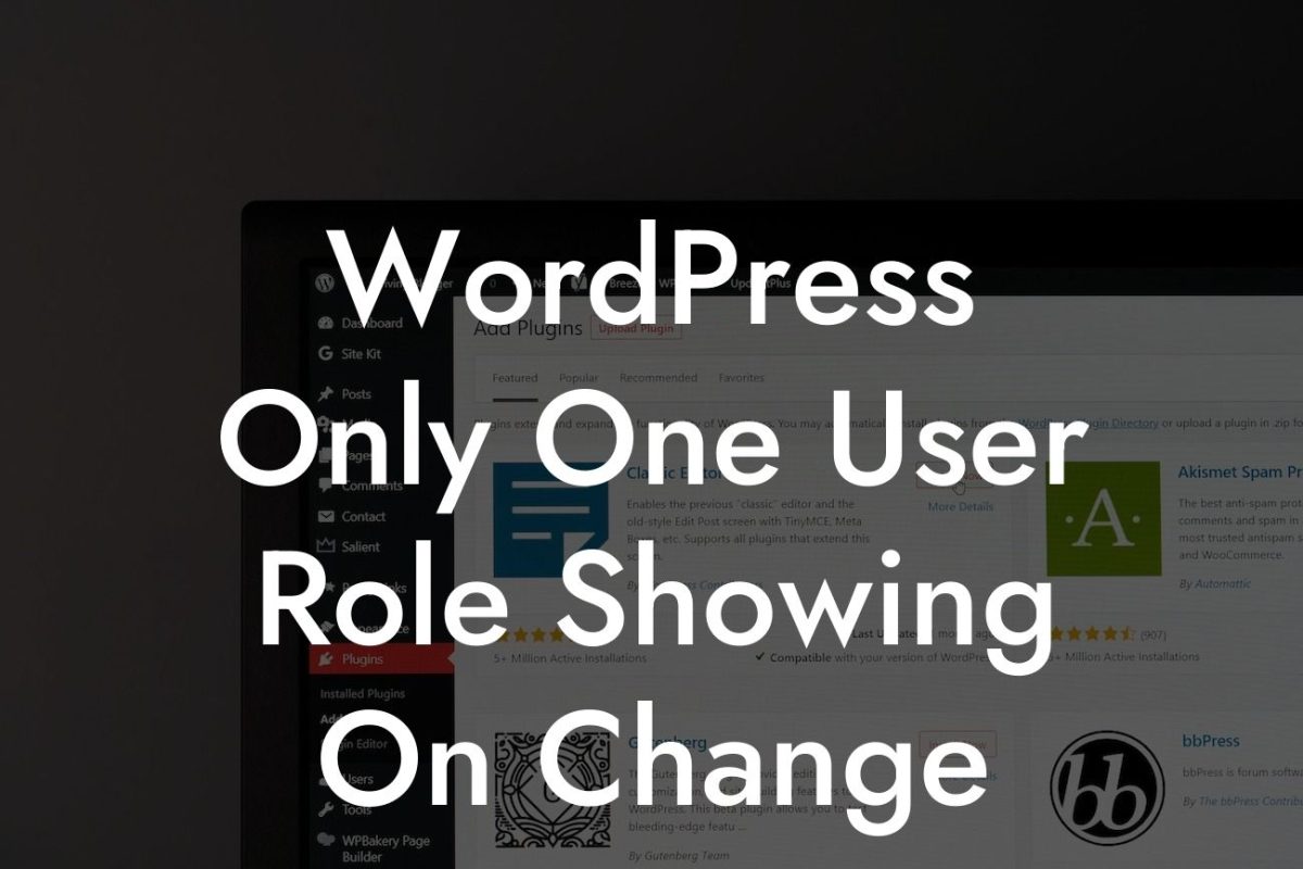 WordPress Only One User Role Showing On Change