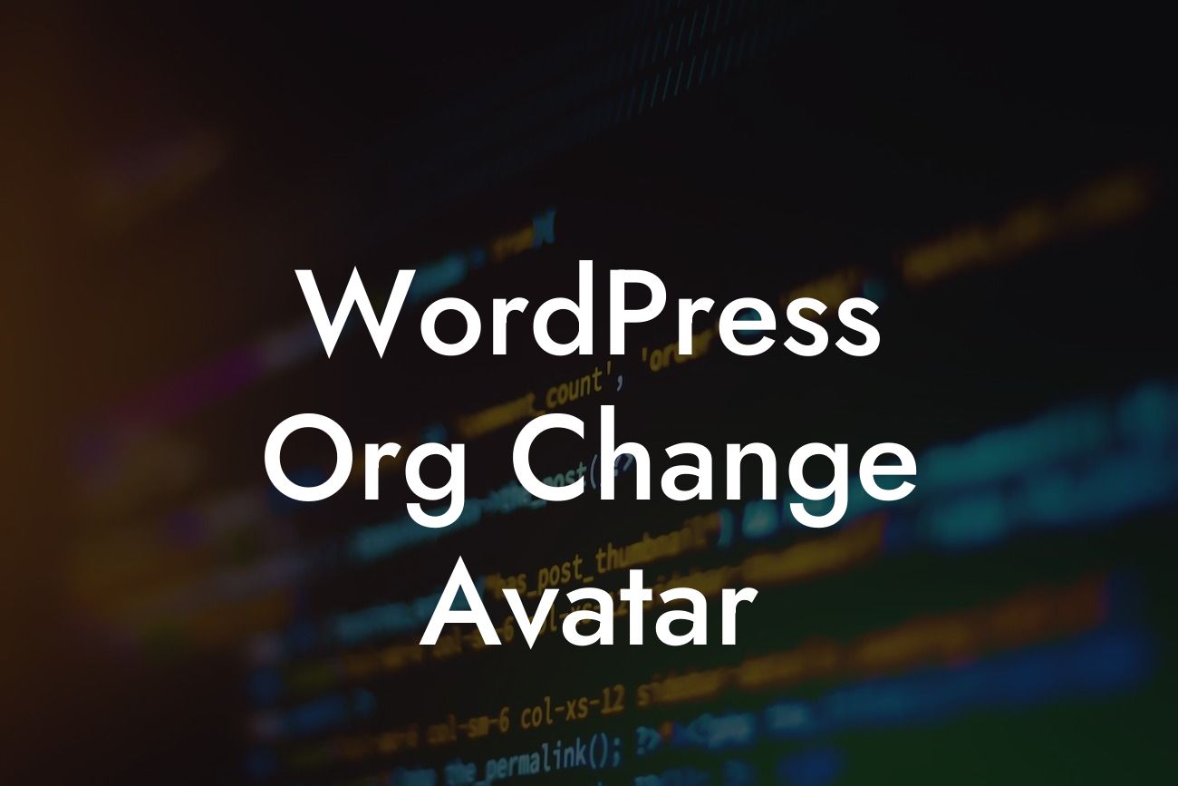 WordPress Org Change Avatar