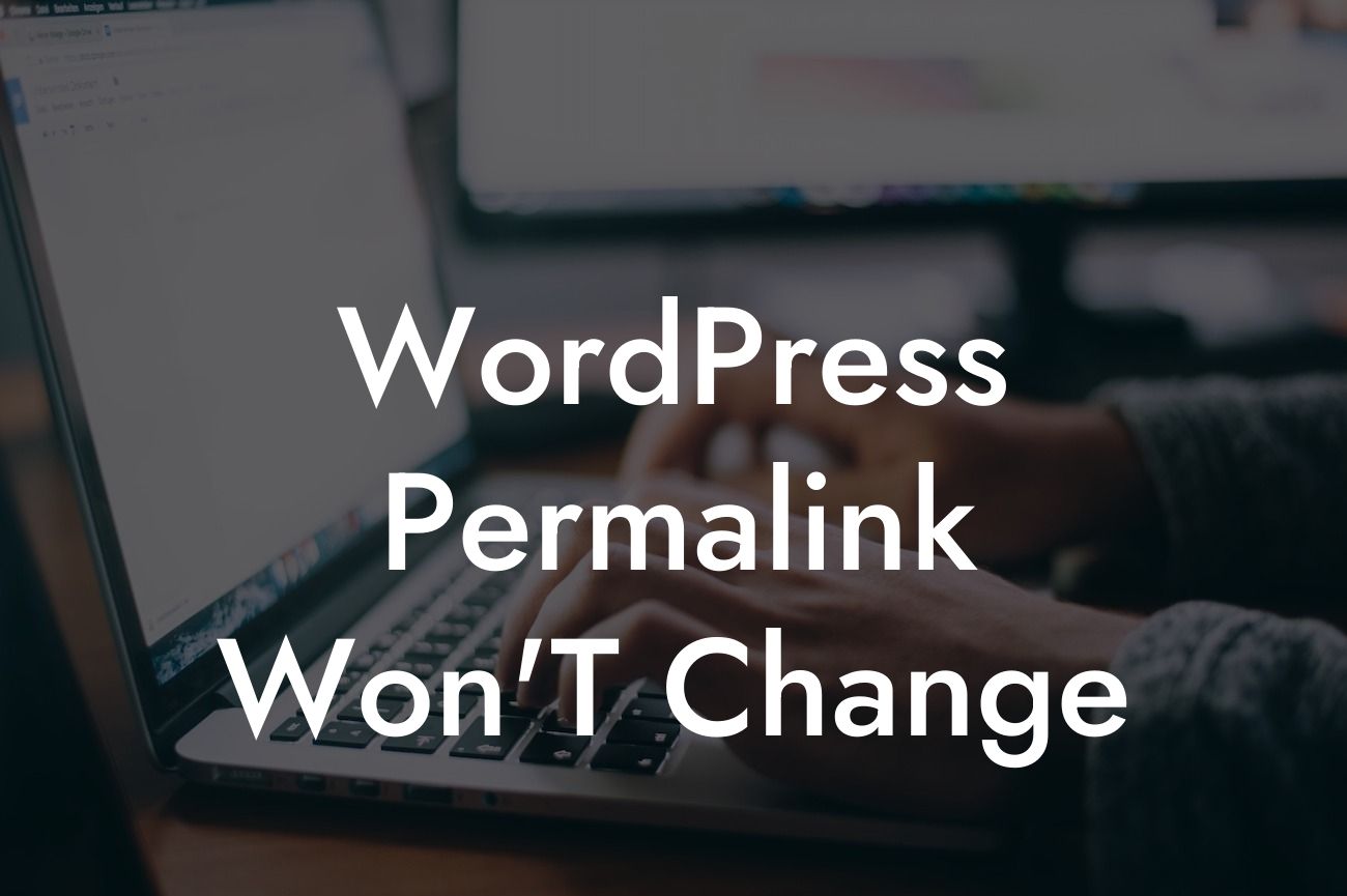 WordPress Permalink Won'T Change